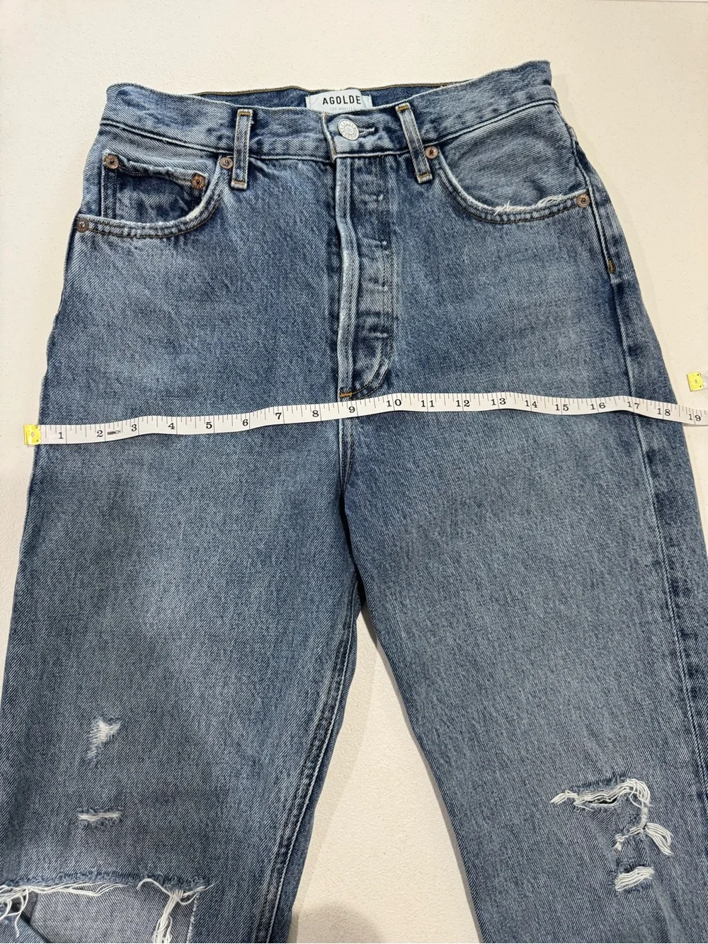 AGOLDE 90’s Pinch Waist Jeans Size 25 High Rise Straight Leg Distressed